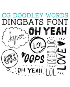 cg doodley words dingbats