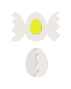 cracked egg gate fold card