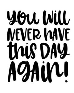 you will never have this day again quote