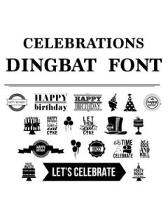 celebrations dingbat font