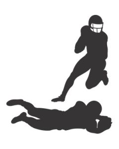 football players silhouette