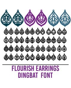 flourish earrings dingbat font