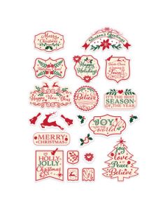 vintage type christmas stickers