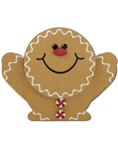 gingerbread man flip gift card