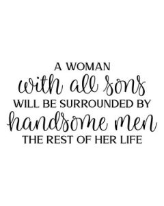 a woman with all sons