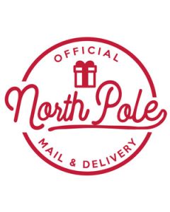 north pole mail & delivery label and tag