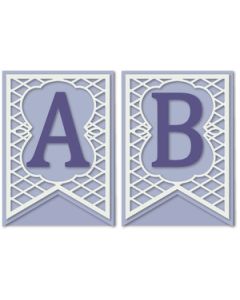 pennant lattice card letters a b
