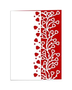 entwined hearts lace edged card