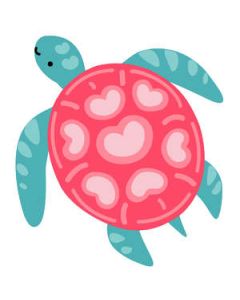 sea turtle with heart shell