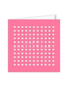 hearts grid anniversary card