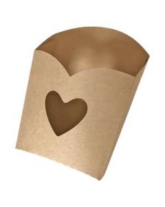 french fry box with heart cut out