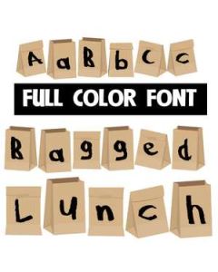 bagged lunch color font