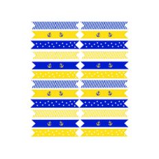 Blue and Yellow Toothpick Flag
