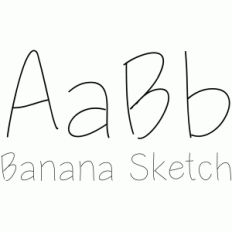 banana sketch font