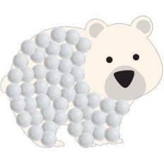 cottonball projects - polar bear