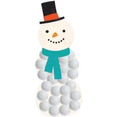 cottonball projects - snowman