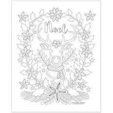 christmas deer coloring page