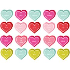 valentine hearts stickers