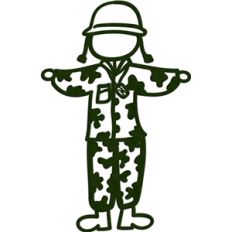 stick figures - military