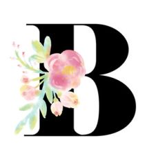 floral monogram b