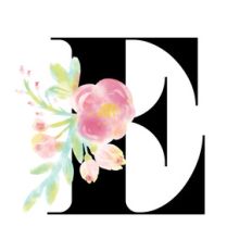 floral monogram e