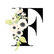 floral monogram f
