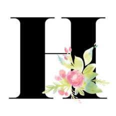 floral monogram h