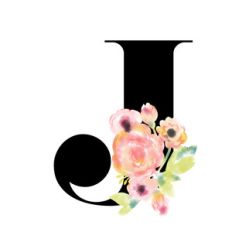 floral monogram j