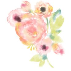 watercolor floral bunch
