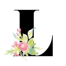 floral monogram l
