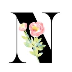 floral monogram n