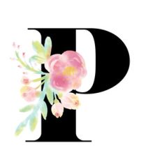 floral monogram p