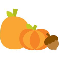 pumpkins and acorn - flea market