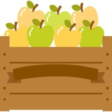 box of apples - flea market