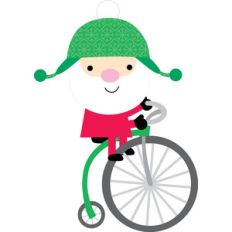 santa on bike - here comes santa claus