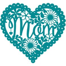 mom floral heart