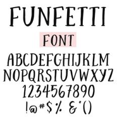 funfetti font by angie makes