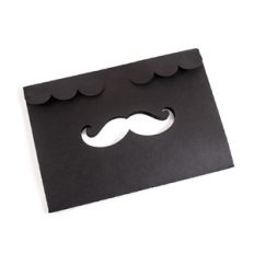 mustache scalloped edge envelope
