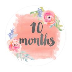 10 months onesie sticker