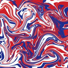 red white and blue marbled pattern