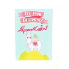 alpaca birthday card