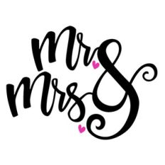 mr &amp; mrs wedding phrase