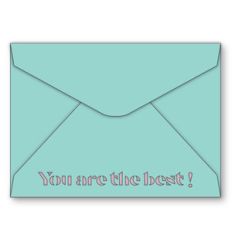 a6 envelope with you are the best