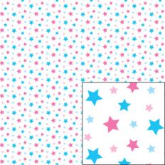 blue and pink star pattern