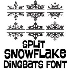 split snowflake dingbats