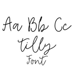 tilly lovely romantic script font