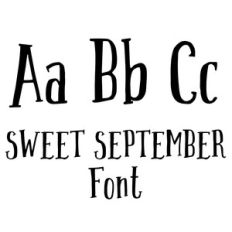 sweet september serif font