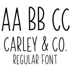 carley &amp; co regular font