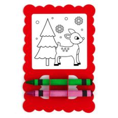 christmas card coloring reindeer