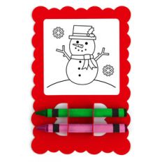 christmas card coloring snowman